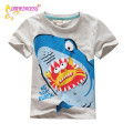 cheap price summer t-shirt cotton clothing young boy shirt kids t shirt shark printing boys t-shirt